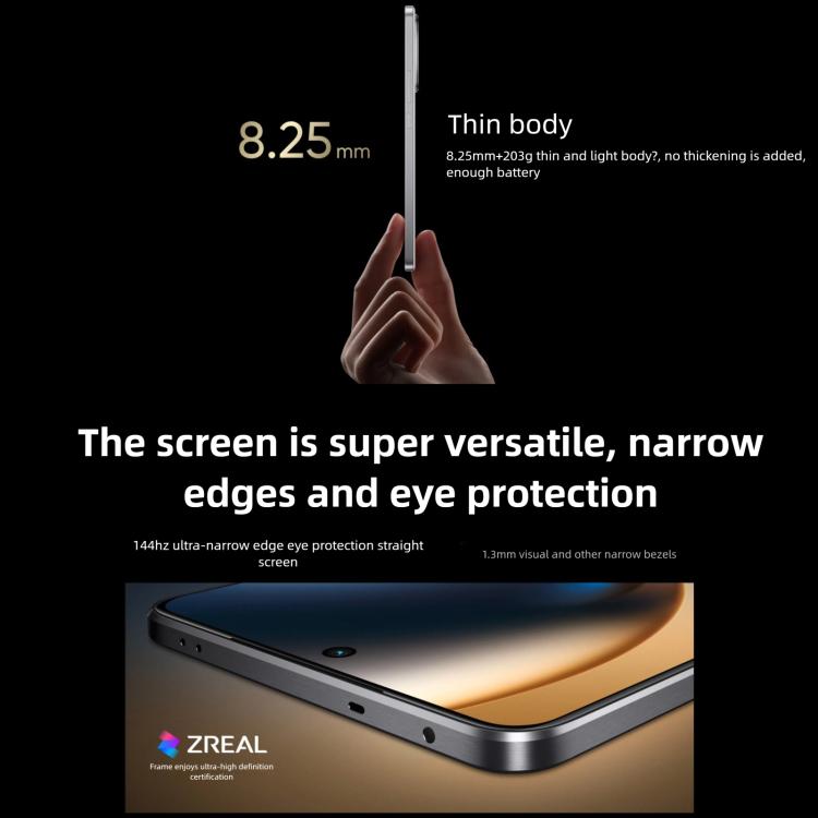 Realme GT7, 12GB+256GB, 6.8 inch Android 15 / Realme UI 6.0 MediaTek Dimensity 9400+ Octa Core, NFC, Network: 5G, Support Google Play