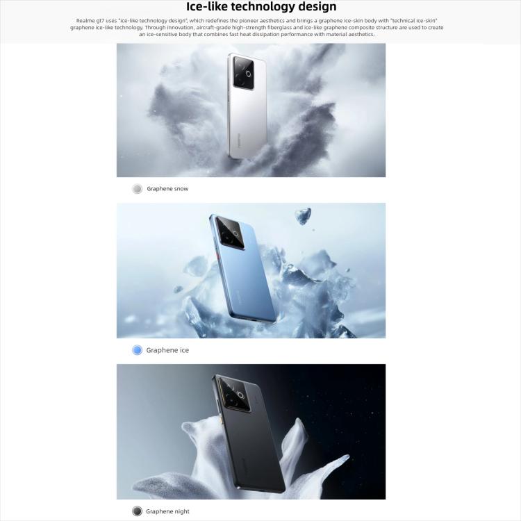 Realme GT7, 12GB+256GB, 6.8 inch Android 15 / Realme UI 6.0 MediaTek Dimensity 9400+ Octa Core, NFC, Network: 5G, Support Google Play