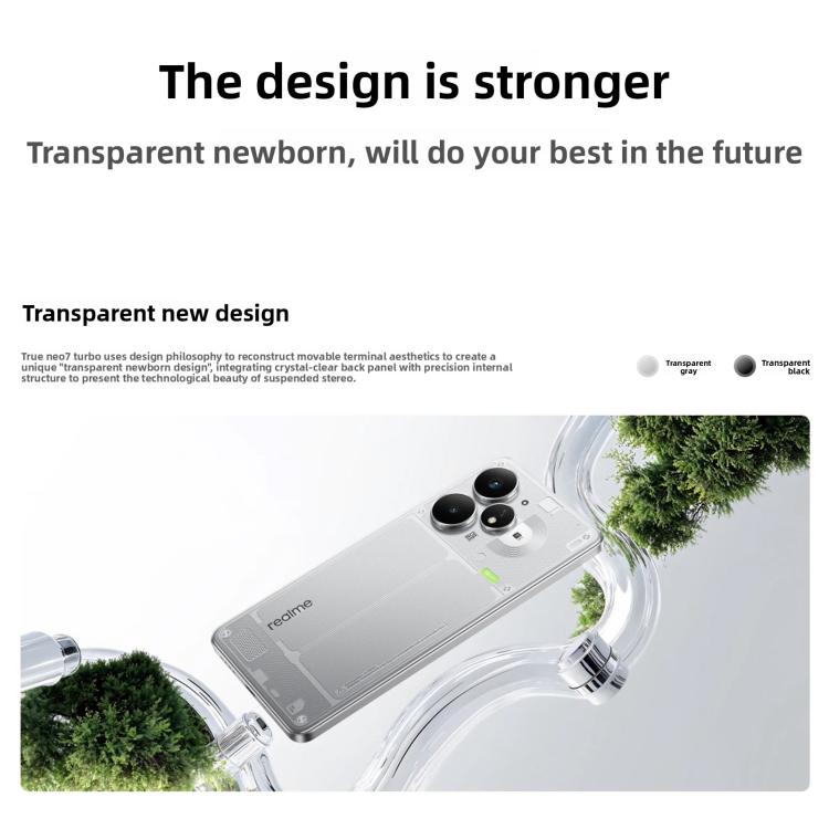 Realme Neo7 Turbo, 16GB+512GB, 6.8 inch Android 15 / Realme UI 6.0 MediaTek Dimensity 9400e Octa Core, NFC, Network: 5G, Support Google Play