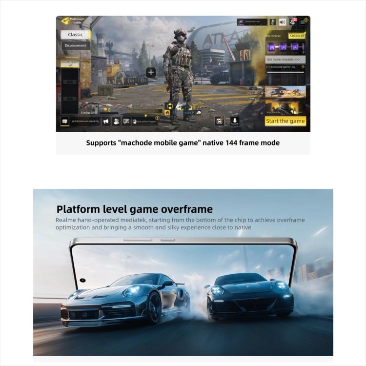 Realme Neo7 Turbo, 16GB+512GB, 6.8 inch Android 15 / Realme UI 6.0 MediaTek Dimensity 9400e Octa Core, NFC, Network: 5G, Support Google Play