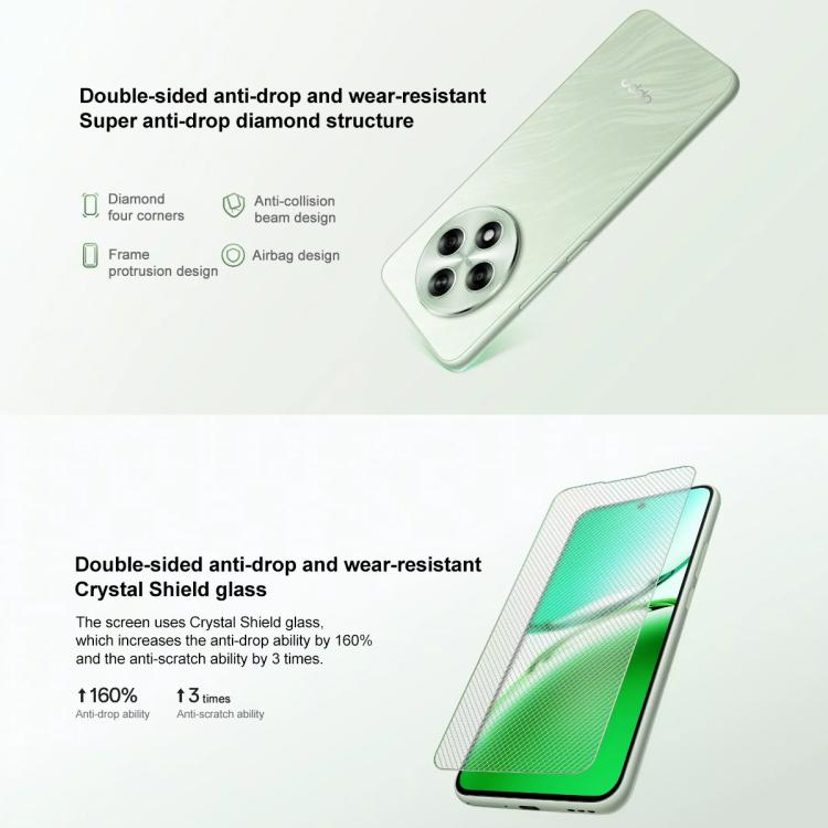 OPPO A3, 12GB+256GB, Screen Fingerprint,  6.7 inch ColorOS 14.0 Qualcomm Snapdragon 695 5G Octa Core, OTG, Network: 5G