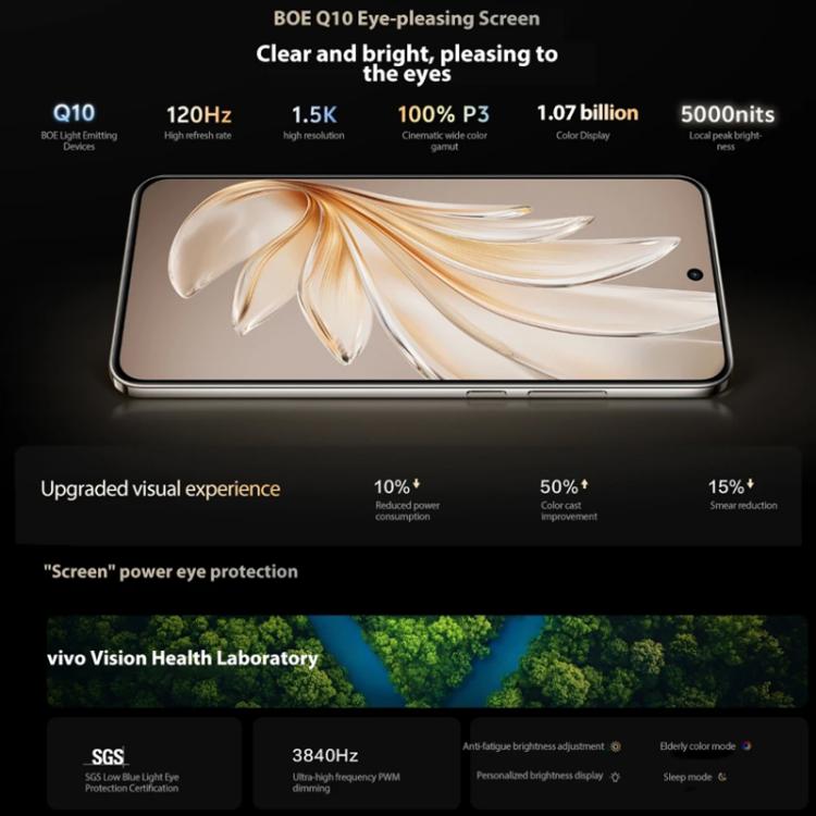 vivo S20, 12GB+256GB, Face ID / Screen Fingerprint Identification, 6.67 inch Android 15 Snapdragon 7 Gen 3 Octa Core, OTG, NFC, Network: 5G