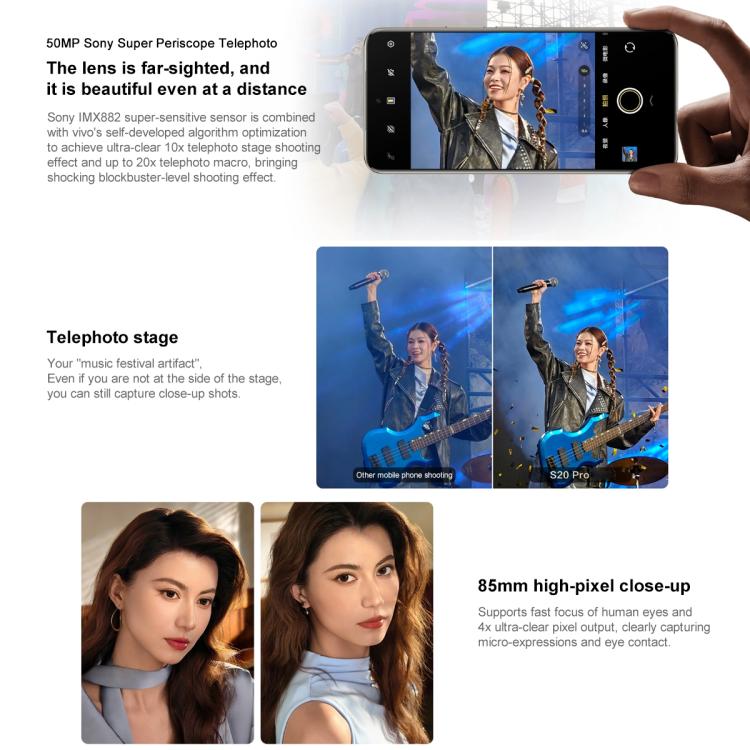 vivo S20 Pro, 16GB+512GB, Face ID / Screen Fingerprint Identification, 6.67 inch Android 15 Dimensity 9300+ Octa Core, OTG, NFC, Network: 5G