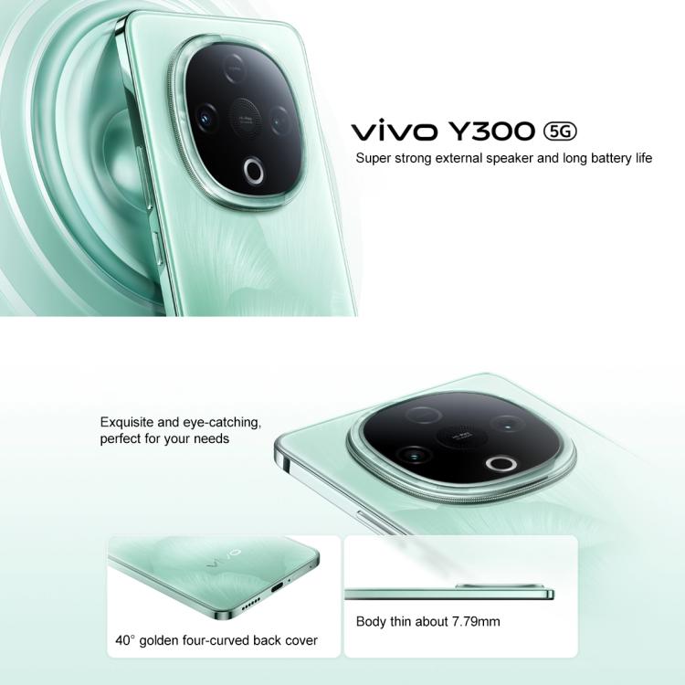 vivo Y300, 12GB+512GB, Face ID / Screen Fingerprint Identification, 6.77 inch Android 15 OriginOS 5 Dimensity 6300 Octa Core, OTG, Network: 5G