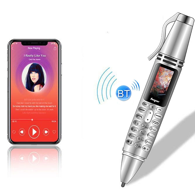 Multifunctional Remote Noise Reduction Back-clip Recording Pen with 0.96 inch Color Screen, Dual SIM Dual Standby, Support Bluetooth, GSM, LED Light, Handwriting
