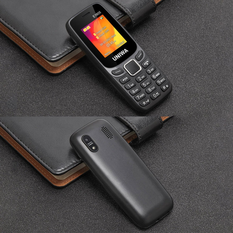 UNIWA E1805, 1.77 inch, SC6531E, 21 Keys, Support Bluetooth, Torch, FM, MP3, MP4, GSM, Dual SIM