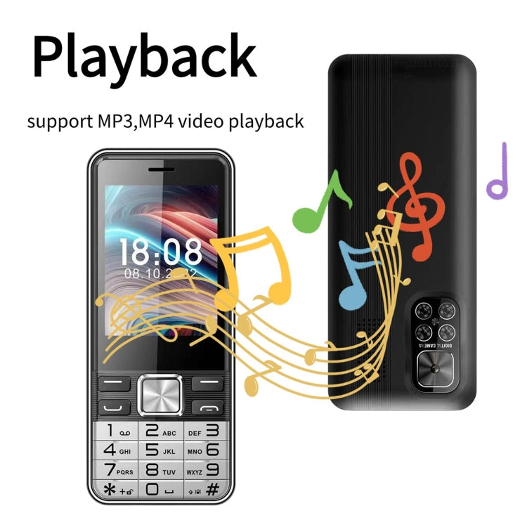 S5630, 2.8 inch, 3000mAh, 21 Key, Support Bluetooth, Flashlight, GSM, Quad SIM