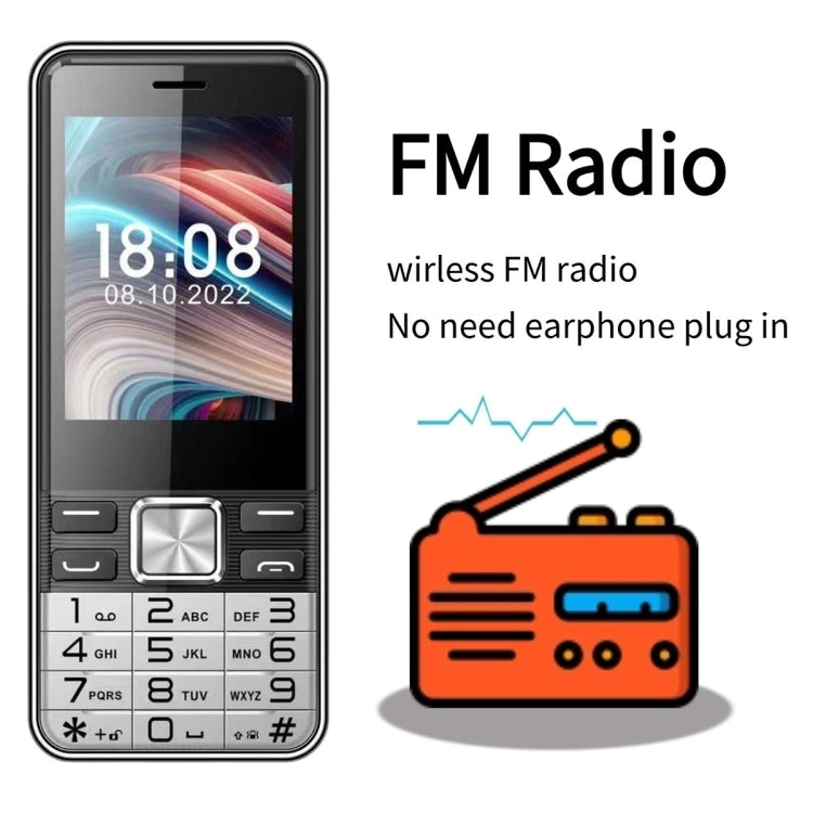 S5630, 2.8 inch, 3000mAh, 21 Key, Support Bluetooth, Flashlight, GSM, Quad SIM