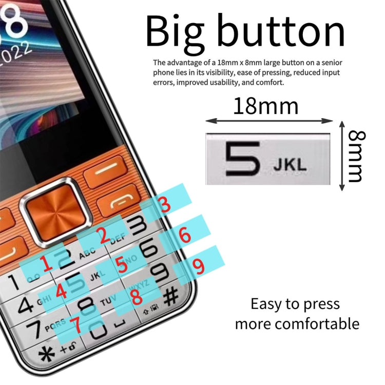 S5630, 2.8 inch, 3000mAh, 21 Key, Support Bluetooth, Flashlight, GSM, Quad SIM