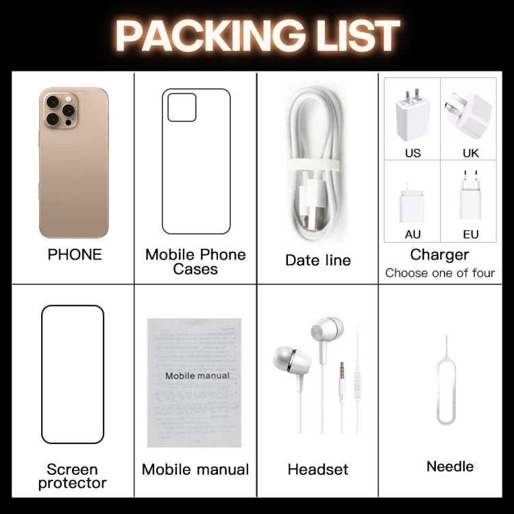 i16 Pro Max / A08, 3GB+32GB, 6.73 inch Screen, Face Identification, Android 8.1 MTK6753 Octa Core, Network: 3G, Dual SIM, EU Plug