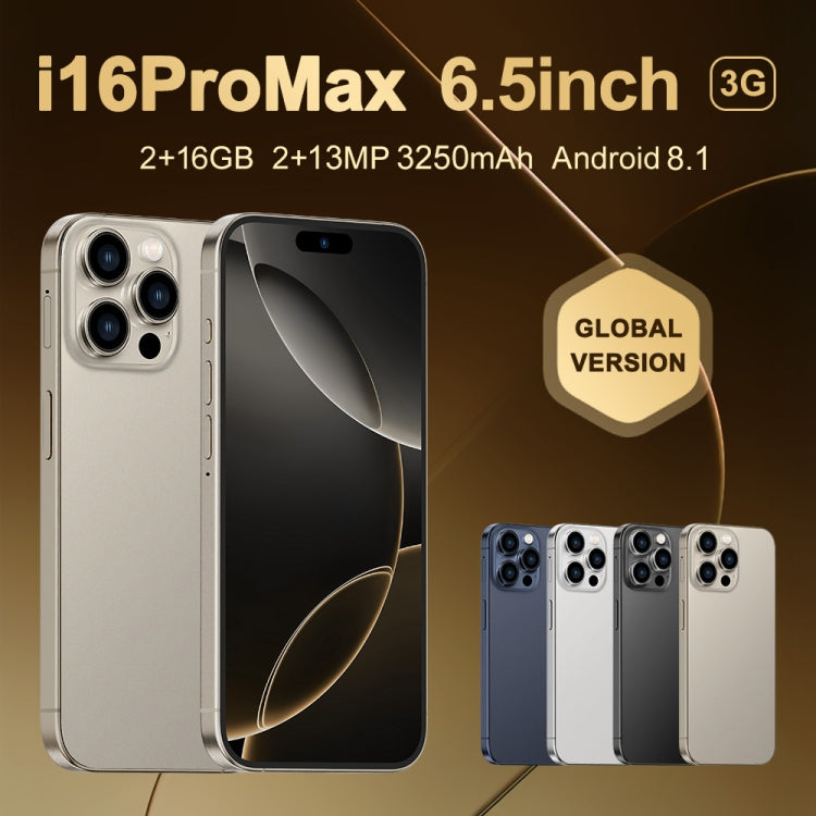 i16 Pro Max / Q5, 2GB+16GB, 6.5 inch Screen, Face Identification, Android 8.1 MTK6580P Quad Core, Network: 3G, Dual SIM, US Plug