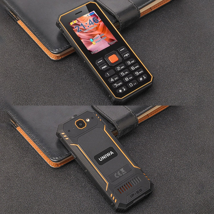 UNIWA S2 IP68 Rugged Keypad Phone, 2.4 inch Mediatek MT6261, 2500mAh Battery, 21 Keys, Network: 2G