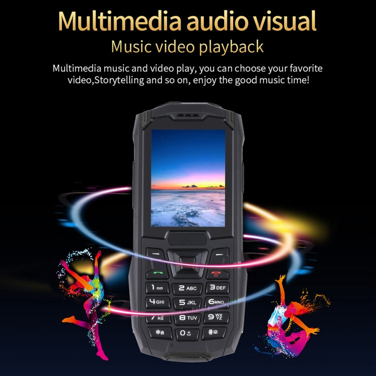 IP68 Waterproof Dustproof Shockproof, 2.4 inch, MTK6261D, 2500mAh Battery, SOS, FM, Dual SIM