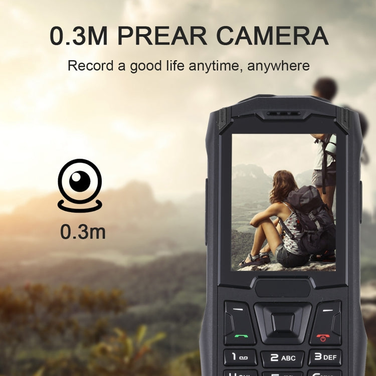 IP68 Waterproof Dustproof Shockproof, 2.4 inch, MTK6261D, 2500mAh Battery, SOS, FM, Dual SIM