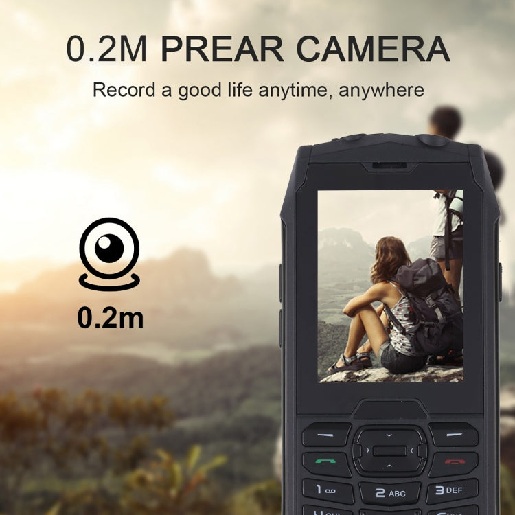 IP68 Waterproof Dustproof Shockproof, 2.8 inch, MTK6261D, 2000mAh Battery, SOS, FM, Dual SIM