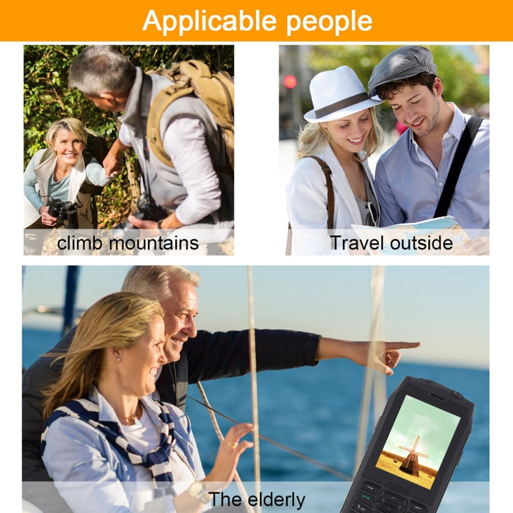 IP68 Waterproof Dustproof Shockproof, 2.8 inch, MTK6261D, 2000mAh Battery, SOS, FM, Dual SIM