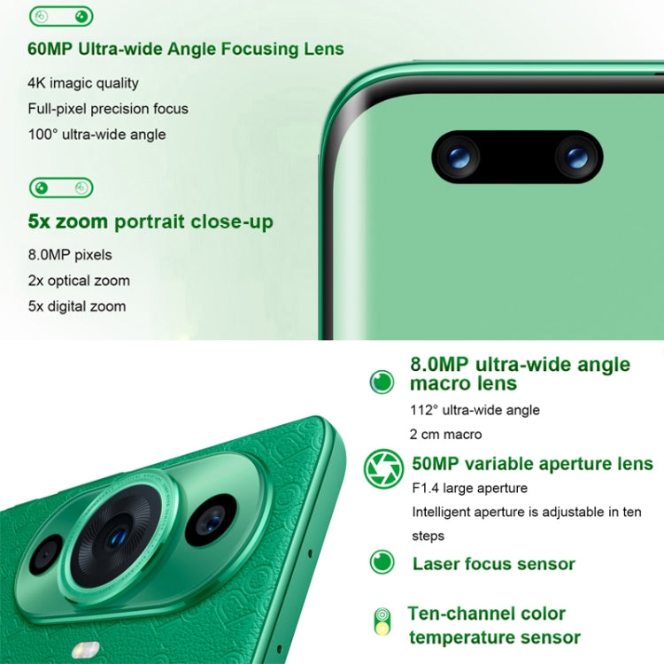 Dual Back + Dual Front Cameras, Screen Fingerprint Identification, 6.78 inch Kunlun Glass HarmonyOS Qualcomm Snapdragon 778G 4G Octa Core up to 2.4GHz, Network: 4G, OTG, NFC, Not Support Google Play