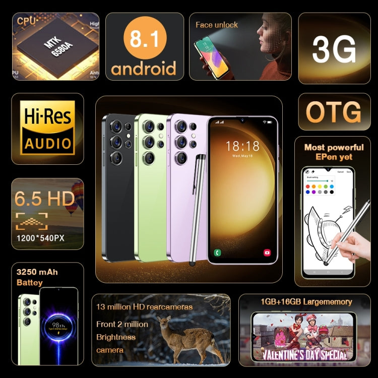 Face Identification, Android 8.1 MTK6580A Quad Core, Network: 3G, OTG