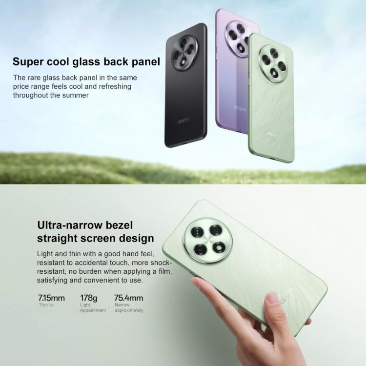 OPPO A3i Plus, 12GB+256GB, Screen Fingerprint,  6.7 inch ColorOS 14.0 Qualcomm Snapdragon 695 5G Octa Core, OTG, Network: 5G