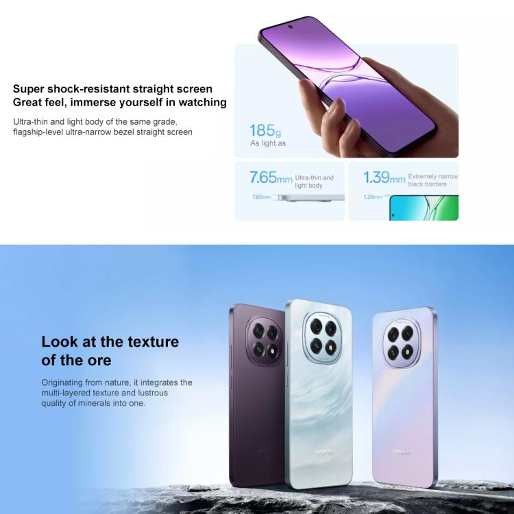 OPPO A5 5G, 12GB+256GB, Screen Fingerprint,  6.7 inch ColorOS 15.0 Qualcomm Snapdragon 6 Gen 1 Octa Core, OTG, NFC, Network: 5G