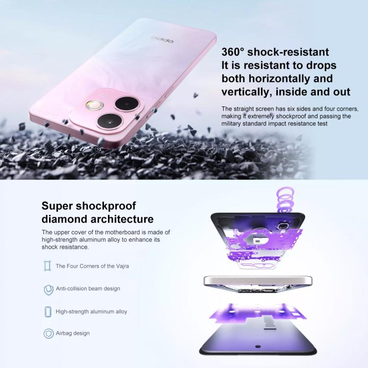 OPPO A5 Vitality 5G, 12GB+256GB, Side Fingerprint, 6.67 inch ColorOS 15.0 MediaTek Dimensity 6300 Octa Core, OTG, Network: 5G