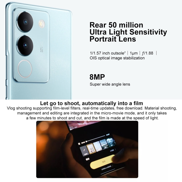 Dual Back Cameras, Screen Fingerprint Identification, 4600mAh Battery, 6.78 inch Android 13 OriginOS 3 Snapdragon 778G+ Octa Core up to 2.5GHz, OTG, NFC, Network: 5G