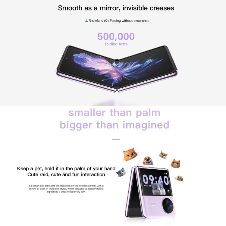 Dual Back Cameras, Side Fingerprint Identification, 4400mAh Battery, 6.74 inch + 3.0 inch Android 13.0 OriginOS 3 Qualcomm Snapdragon 8+ Gen1 Octa Core up to 3.0GHz, NFC, OTG, Network: 5G