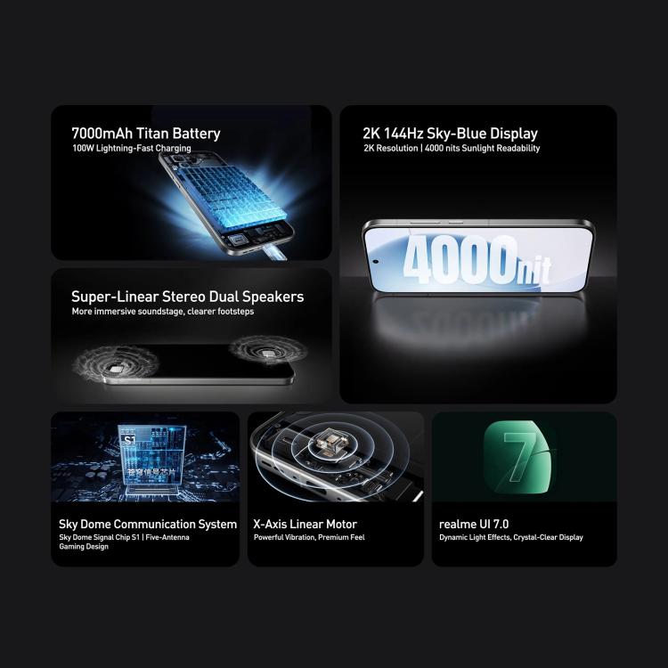 Realme GT8, 12GB+256GB, 6.79 inch Realme UI 7.0 Android 16 Snapdragon 8 Elite Octa Core, NFC, OTG, Network: 5G