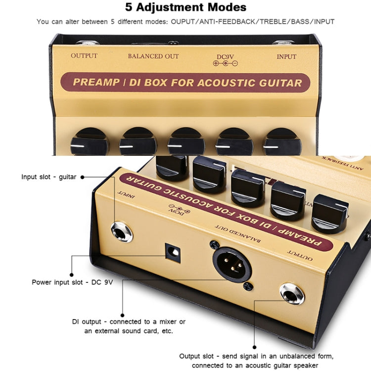 JOYO AD-2 Acoustic Guitar Floor Preamp DI
