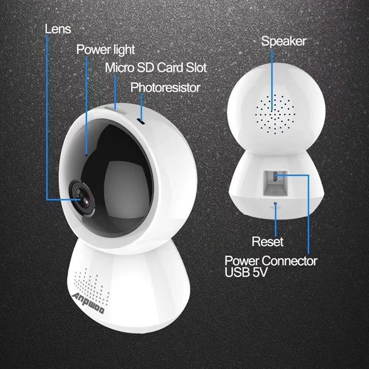 Anpwoo AP005 2.0MP 1080P 1/2.7 inch CMOS HD WiFi IP Camera, Support Motion Detection / Night Vision