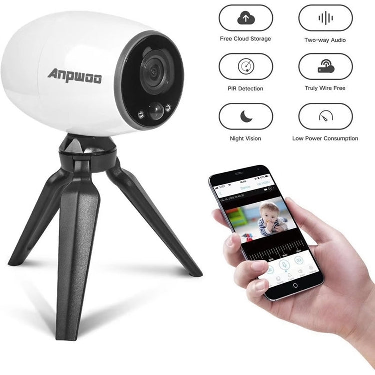 Anpwoo Cannon 1.3MP 960P 1/3 inch CMOS HD WiFi IP Camera With Tripod Holder, Support Motion Detection / Night Vision