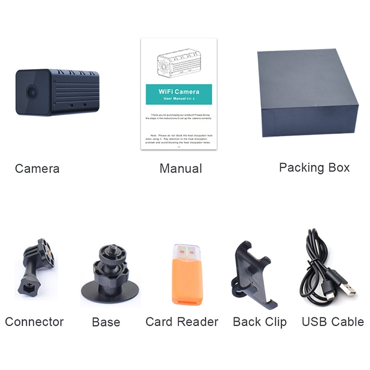 WD9 1080P WiFi Network Remote Monitoring Camera, Support Motion Detection / Infrared Night Vision / Two-way Voice Intercom