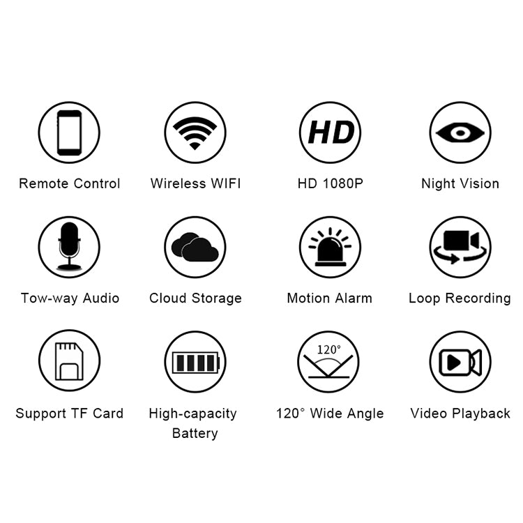 WD9 1080P WiFi Network Remote Monitoring Camera, Support Motion Detection / Infrared Night Vision / Two-way Voice Intercom