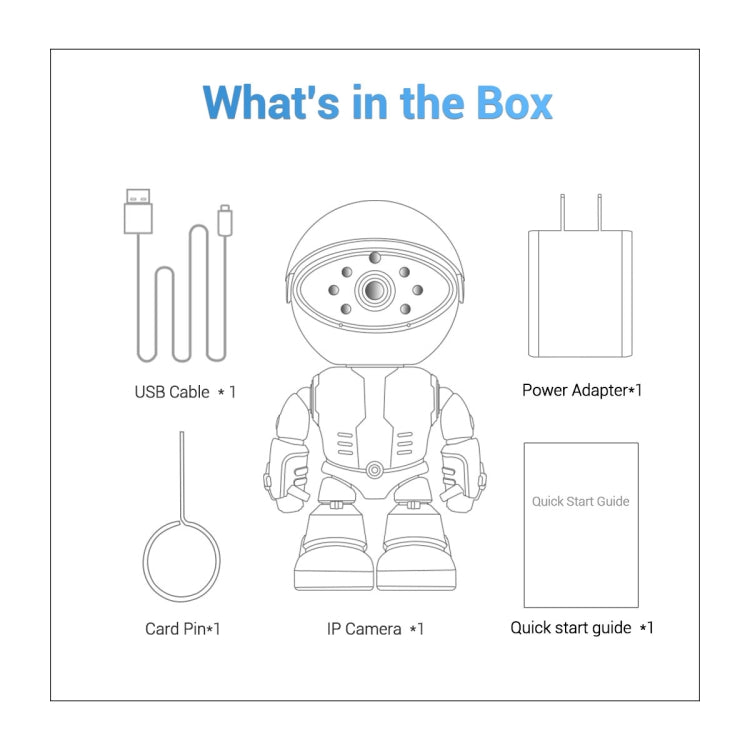 ESCAM PT205 HD 1080P Robot WiFi IP Camera, Support Motion Detection / Night Vision, IR Distance: 10m, US Plug