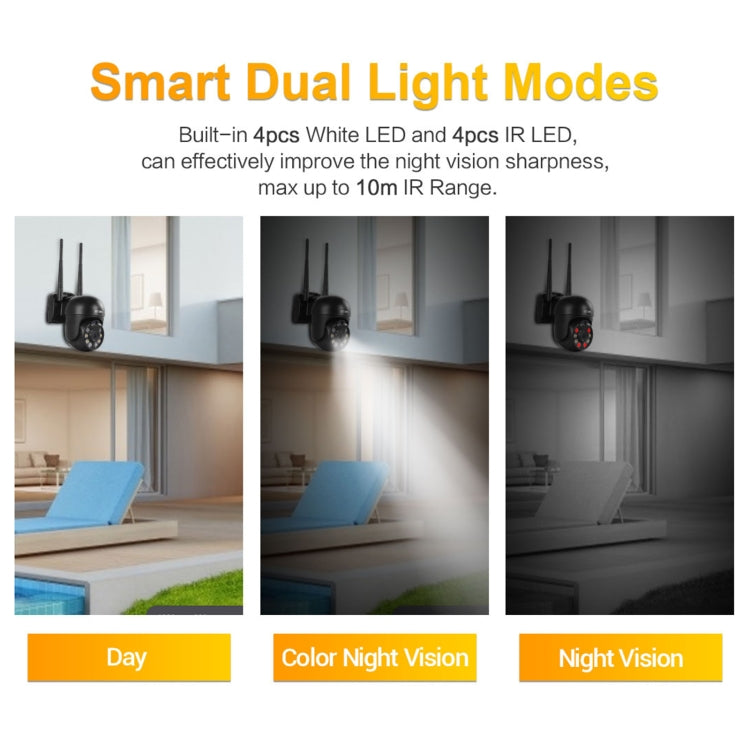 ESCAM WNK610 3.0 Million Pixels Wireless Dome IP Camera, Support Motion Detection & Two-way Audio & Full-color Night Vision & TF Card, EU Plug