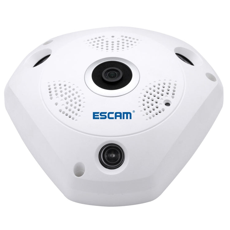 ESCAM Shark QP180 960P 360 Degrees Fisheye Lens 1.3MP WiFi IP Camera, Support Motion Detection / Night Vision, IR Distance: 10m