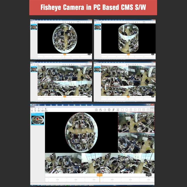 ESCAM Shark QP180 960P 360 Degrees Fisheye Lens 1.3MP WiFi IP Camera, Support Motion Detection / Night Vision, IR Distance: 10m