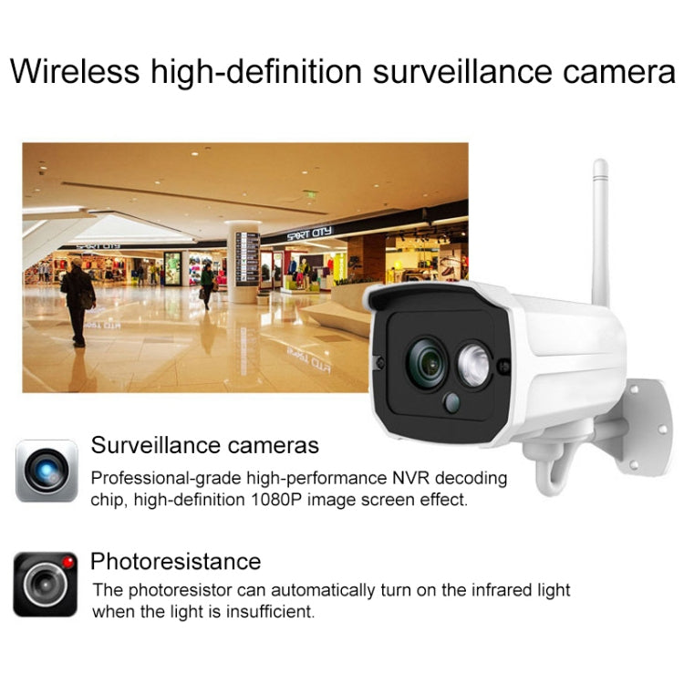 H105 1080P HD 4-ways Wiring-free Wireless Camera NVR Kit