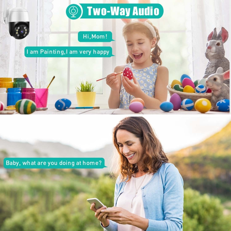 QX29 3.0MP HD WiFi IP Camera, Support Night Vision & Motion Detection & Two Way Audio & TF Card, AU Plug