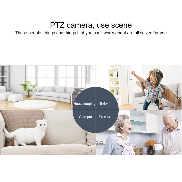 YT46 HD Wireless Indoor Network Shaking Head Camera, Support Motion Detection & Infrared Night Vision & Micro SD Card, AU Plug