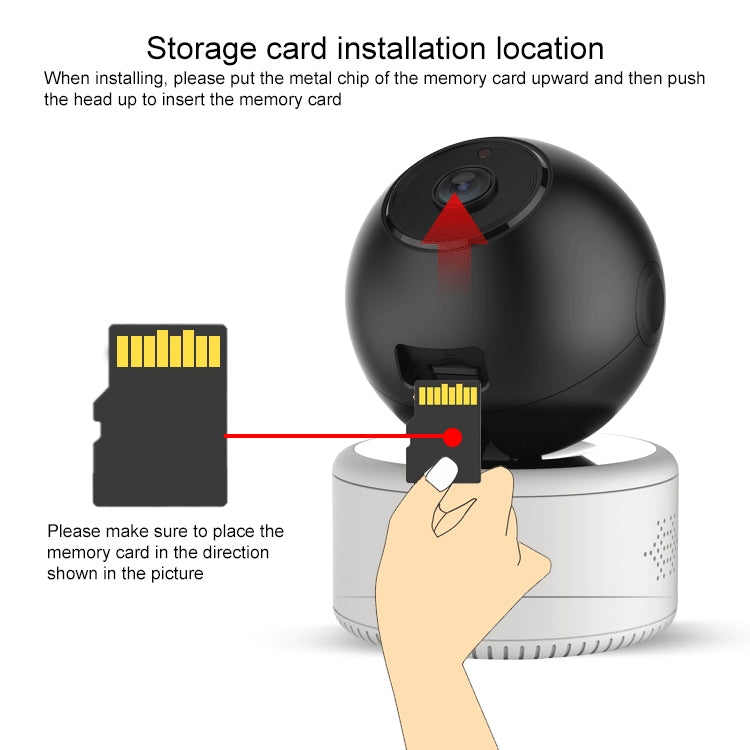 YT46 HD Wireless Indoor Network Shaking Head Camera, Support Motion Detection & Infrared Night Vision & Micro SD Card, AU Plug