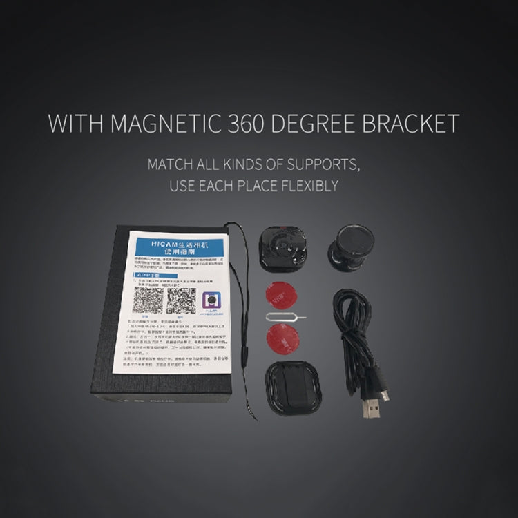 H9 Mini HD 1280 x 720P 120 Degree Wide Angle Wearable Smart Wireless WiFi Surveillance Camera