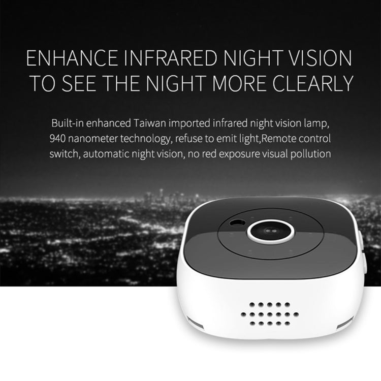 H9 Mini HD 1280 x 720P 120 Degree Wide Angle Wearable Smart Wireless WiFi Surveillance Camera