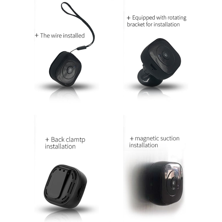 H9 Mini HD 1280 x 720P 120 Degree Wide Angle Wearable Smart Wireless WiFi Surveillance Camera