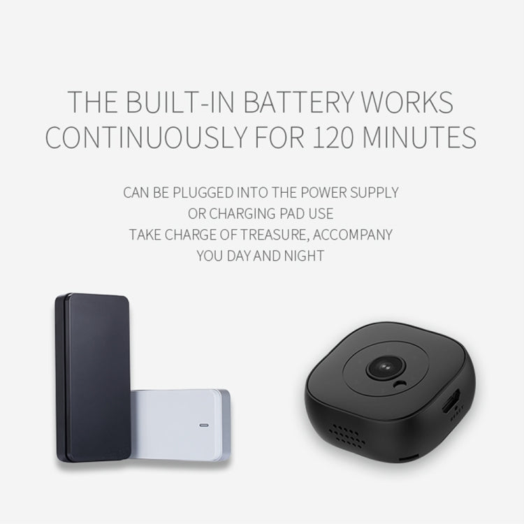 H9 Mini HD 1280 x 720P 120 Degree Wide Angle Wearable Smart Wireless WiFi Surveillance Camera