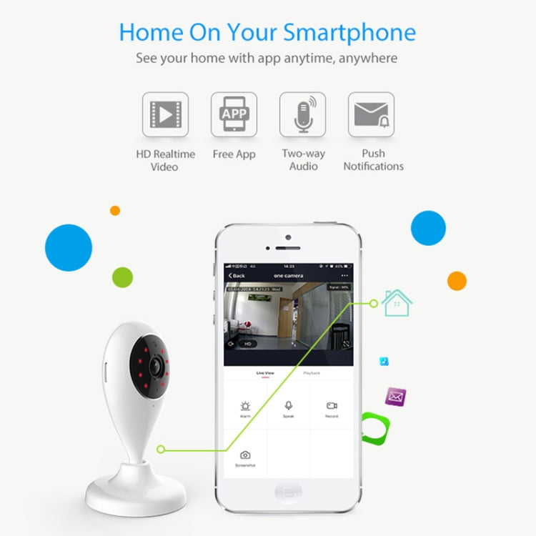 NEO NIP-55AI Indoor WiFi IP Camera, with IR Night Vision & Multi-angle Monitor & Mobile Phone Remote Control