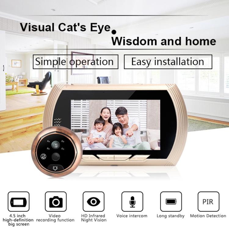 45AHD 4.5 inch Motion Detection Camera Video Smart Digital Door Viewer