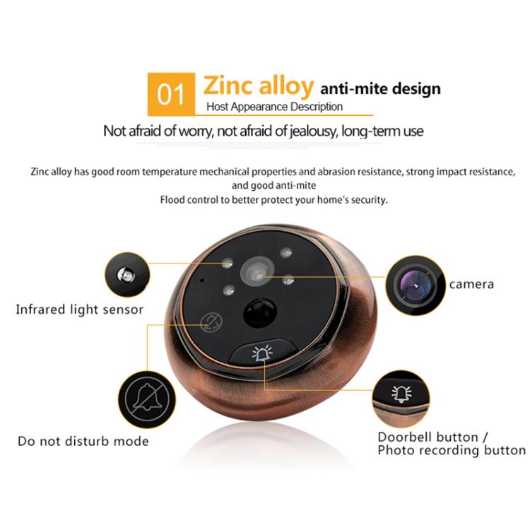 45AHD 4.5 inch Motion Detection Camera Video Smart Digital Door Viewer