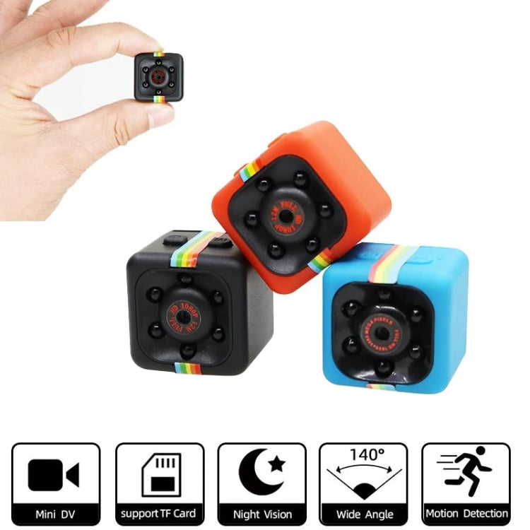 SQ11 Mini DV HD 1080P 6 LEDs Sport Recorder Camera with Holder, Support Monitor Detection & IR Night Vision & TF Card