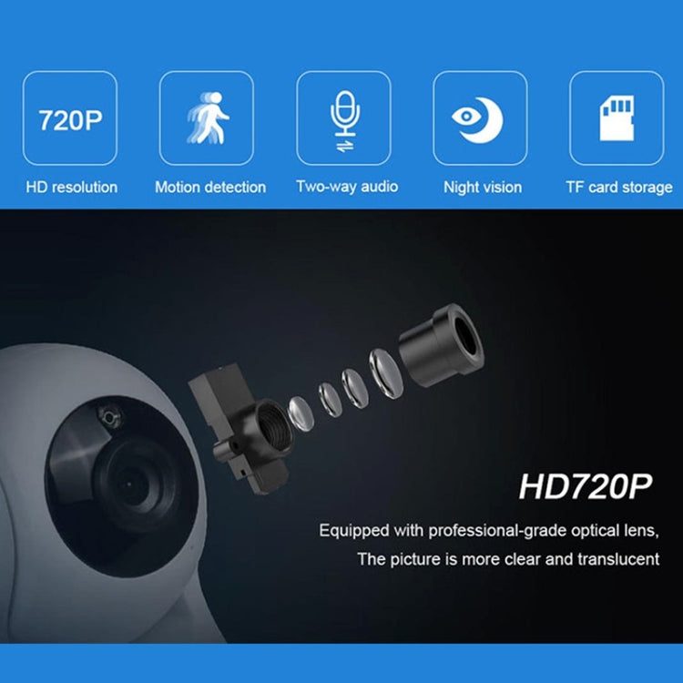 Anpwoo-YT002W 100W 3.6mm Lens Wide Angle 720P Smart WIFI Monitor Camera , Support Night Vision & TF Card Expansion Storage